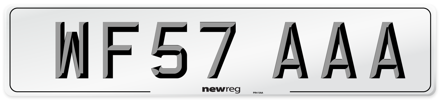 WF57 AAA Number Plate from New Reg